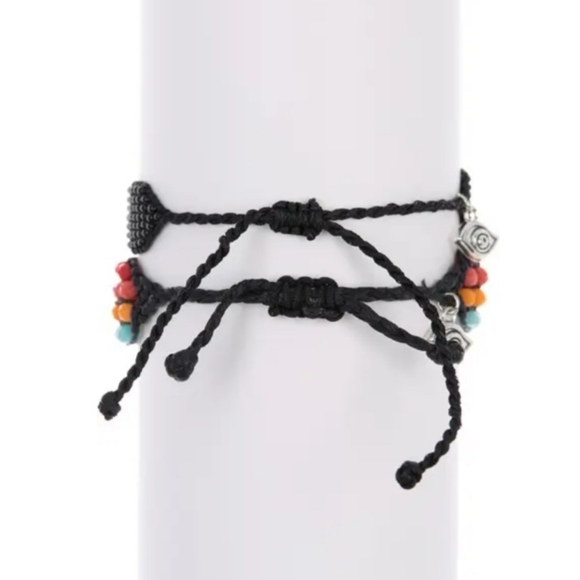 AYOUNIK Beaded Sliding Knot Bracelet Set Of Two - Picture 2 of 4